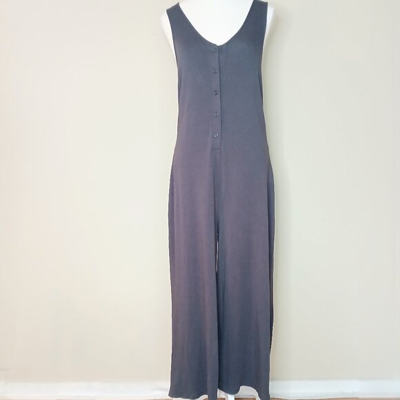 Z Supply The Mojave Wide Leg Cropped Jumpsuit Gray Size Small - Picture 2 of 6